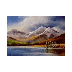 CHRISTMAS CARD Snowdon from Llyn Mymbyr Card (Pack of 4)